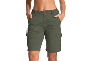 Yevtzl Womens Hiking Cargo Shorts Safari Cotton Lift The Buttocks Quick Dry Pants for Women Zip Pockets Outdoor Clothes