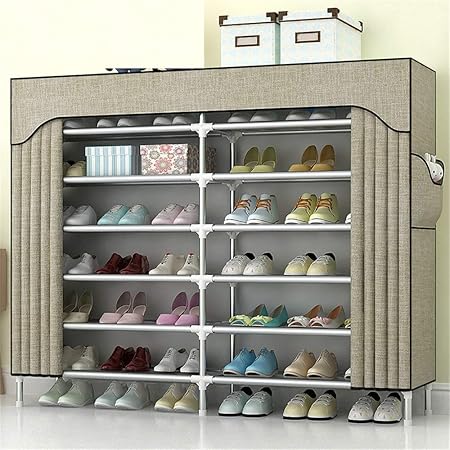 Caja de zapatos Caja de zapatos de zapatos de plástico simple del marco de acero Asamblea