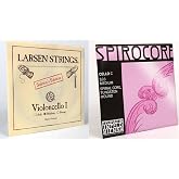 Cello Strings 4/4 Set Larsen Solo A+D, Spirocore Tungsten G+C