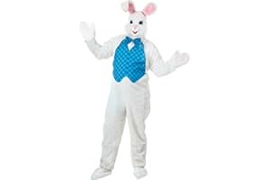 FUN COSTUMES Plus Size Happy Easter Bunny Costume for Adults | Deluxe Adult Bunny Rabbit Suit Mascot Outfit for Men & Women