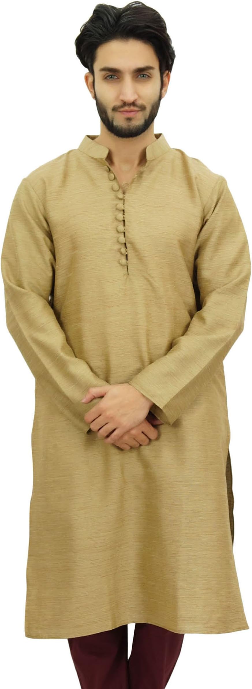 Atasi Ethnic Men's Long Kurta Bollywood Designer Shirt Wear