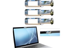 ZYAOTWQZ Webcam Cover, 3 Pieces, Laptop Camera Cover, Privacy Shielding Capacity is Twice as Big as The Traditional, Suitable for Computer Mobile Phones, laptops, Tablets and so on (Beach by The sea)