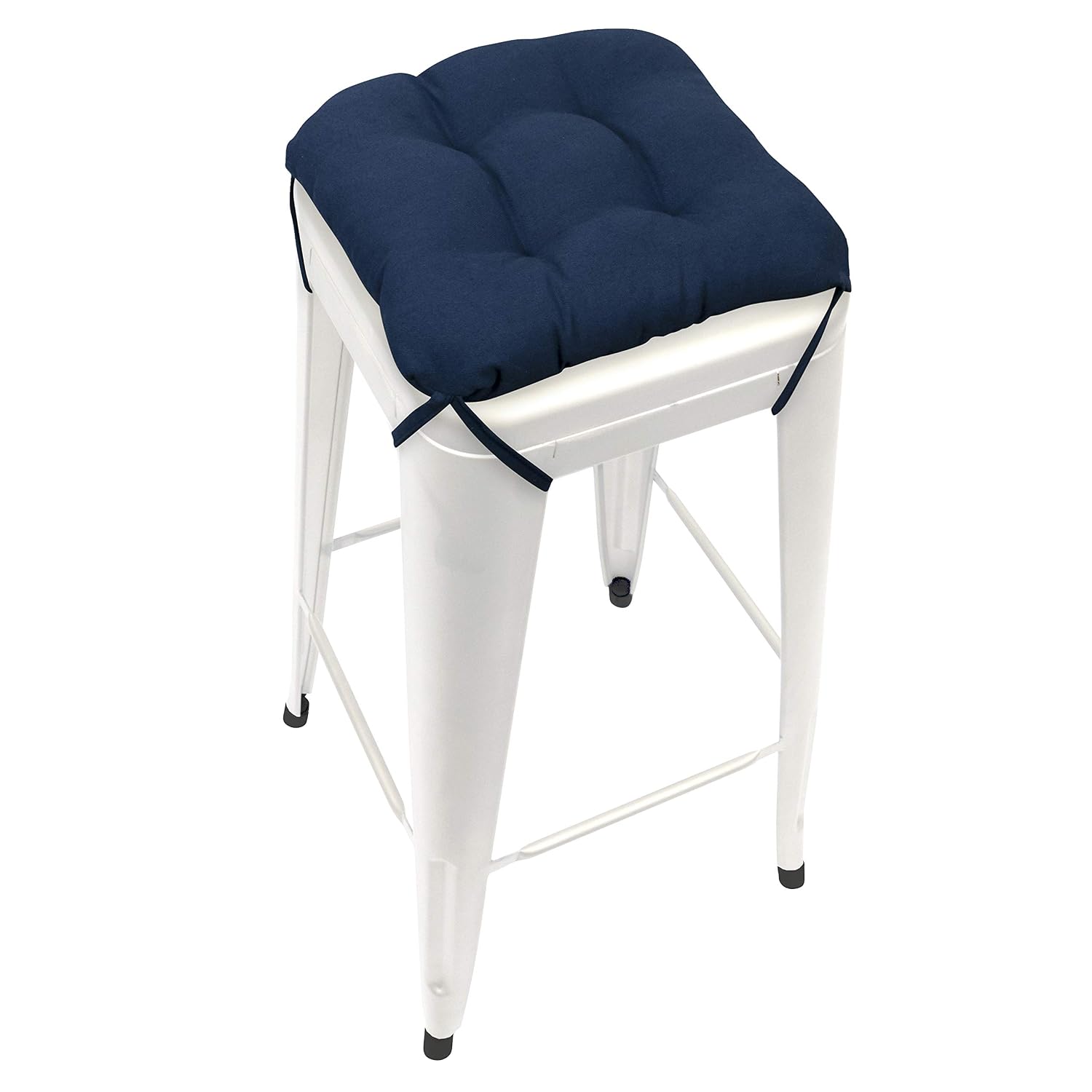 Latex Foam Machine Washable For 12 Metal Industrial Barstools 12 Tolix Style Counter Height Chairs Cotton Duck Navy Blue Square Bar Stool Cushion With Ties Home Dcor Slipcovers Ohmychalkcom