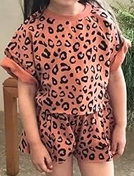 Toddler Baby Girls Leopard Print Summer Clothes Set