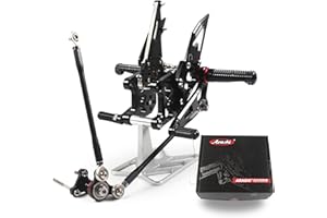 Arashi (Version 2.0) Rearsets for Honda CBR600RR 2007 2008 Motorcycle Accessories Adjustable Footrests Foot Peg Rear Sets CBR 600 CBR600 RR 600RR Black 07 08