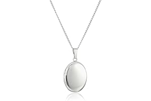 Amazon Essentials Sterling Silver Polished Oval Locket Necklace (previously Amazon Collection)
