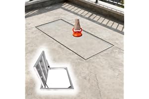 Recessed Floor Access Hatch, Heavy Duty Escape Hatch Floor Cover With Suction Cups Opener, Crawl Space Maintenance Hatch Cove