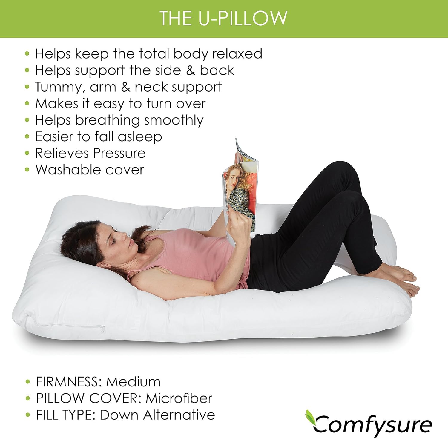 Bedding Lucky U Pregnant Woman Pillow Comfort U Pillow Body Back