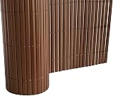 Oypla 1m x 4m Brown PVC Outdoor Garden Fencing Privacy Screen Roll view 2