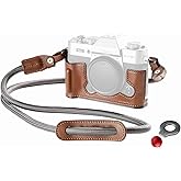 SMALLRIG X-T30 III Half Leather Case with Shoulder Strap for FUJIFILM X-T30 / X-T30 II/X-T30 III, Retro Style Camera Case wit