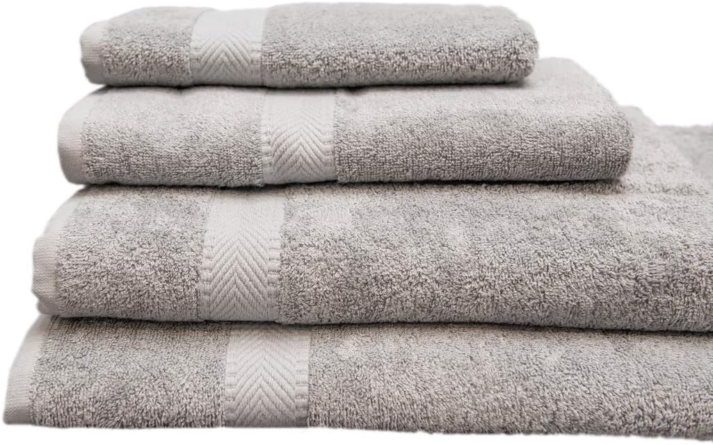 Green Bear Luxurious Bamboo Bath Towel (140x70cm) x 1 - Naturally Hypoallergenic and Antibacterial - Cool Grey