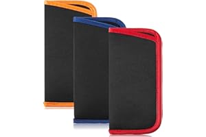 TRIUMPH VISION 3 Pack Reading Glasses Pouch - Soft Eyeglasses Bag Portable Cloth Eyewear Case