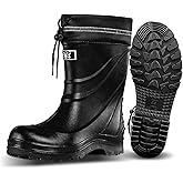 GBWPRBMW Men Rain Boots Waterproof Rubber Boots for Men with PVC Unique Design, Comfort Lightweight Work Mud Boots, Resistant Durable Slip Garden Boots for Fishing Farming Gardening