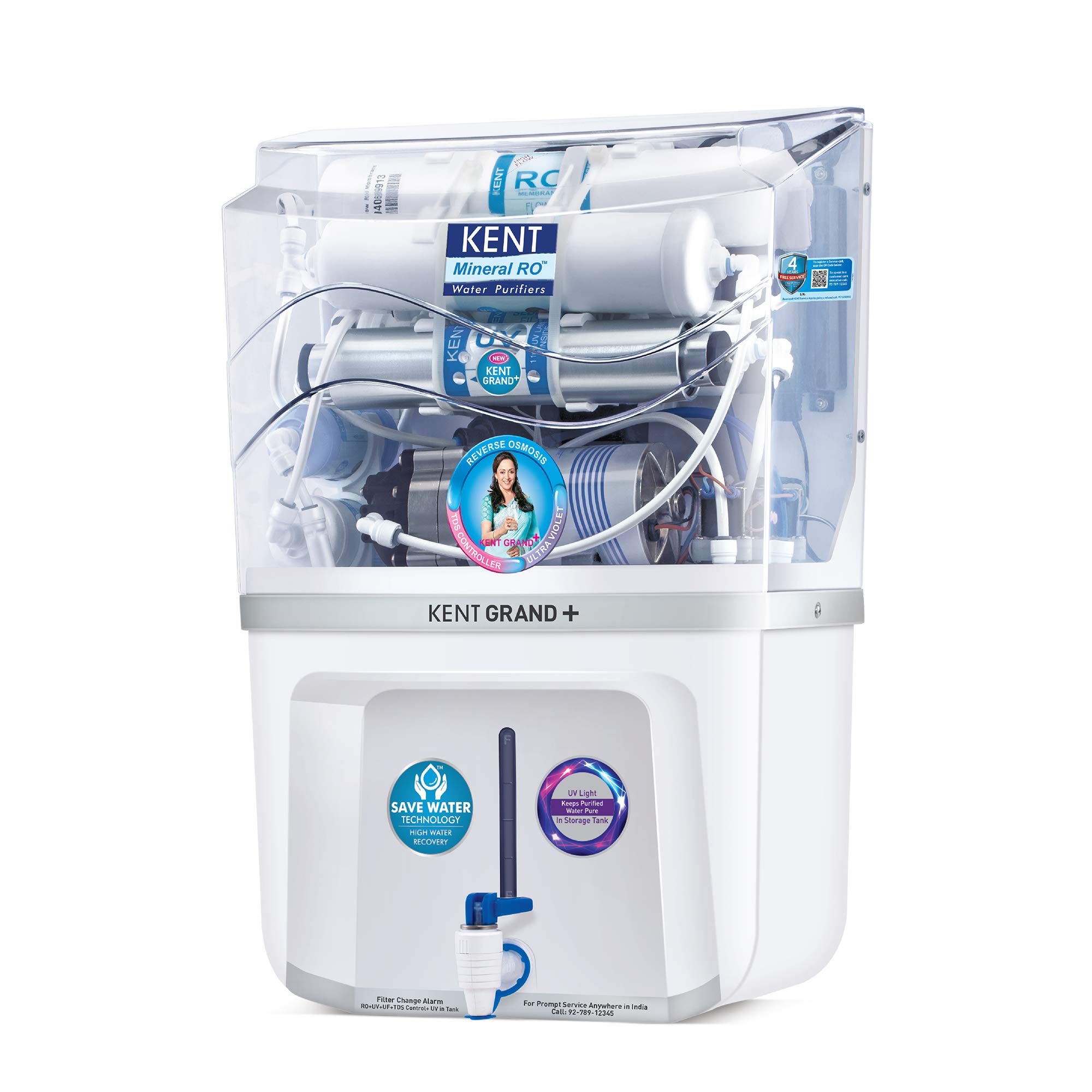 Buy KENT Grand+ 9litres Wall able RO + UV + UF + TDS Controller (White