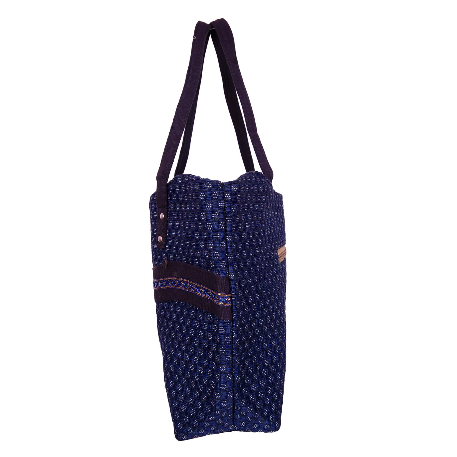 womaniya women's handbag (blue) (handicraft jute bag)