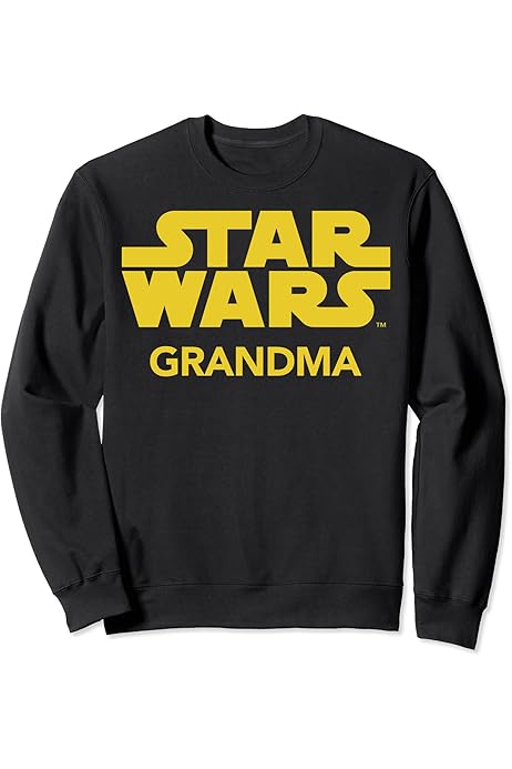 Amazon.com: Star Wars Grandma Classic Title Logo Sweatshirt : Clothing,  Shoes \u0026 Jewelry
