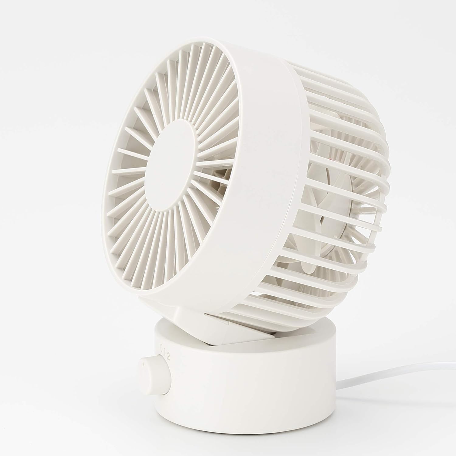 Muji LAD2319S Low Noise USB Desk Fan, White, Small BigaMart