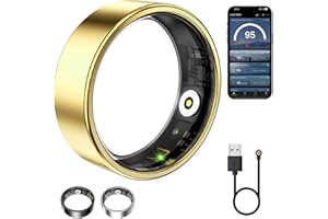 WNRTSA Smart Ring for Women &amp; Men, Fitness Tracker with Heart Rate, Blood Oxygen, Sleep Monitoring, Long-Lasting Battery, IP68 Waterproof, Compatible with iPhone &amp; Android (Gold, 6)4.7 out of 5 stars 791 offer from $42.99