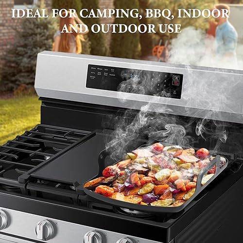 SafBbcue Grill Griddle Pan for Ninja Foodi Grill Accessories Kit