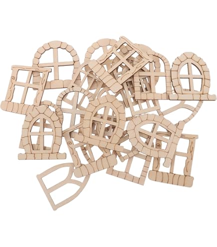 16 Miniatures De Fenêtres En Bois Pour Maison De Poupée - Cadres Décoratifs Réutilisables Pour Modélisme Et Bricolage - 9