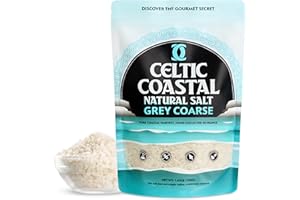 Celtic Coastal Grey Coarse, 1.65lb - 26oz. 100% Organic & Unrefined, Rich in 82+ Essential Minerals, Hand-Harvested French Celtic Crystals