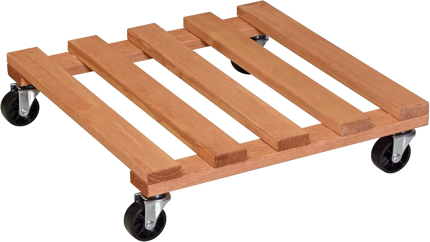 WAGNER Plant trolley PALETTI 38 x 38 x 9,5 cm I For indoor + outdoor use I Plant container trolley made of FSC®-certificated solid wood