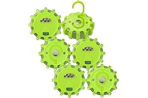 Lizard Flare Flameless LED Road Flares, As Seen On TV Magnetic Safety Flares for Emergency Kit for Vehicles, 15 LED Lights with 9 Safety Modes, DOT Compliant, 1 Count, Holiday Gift