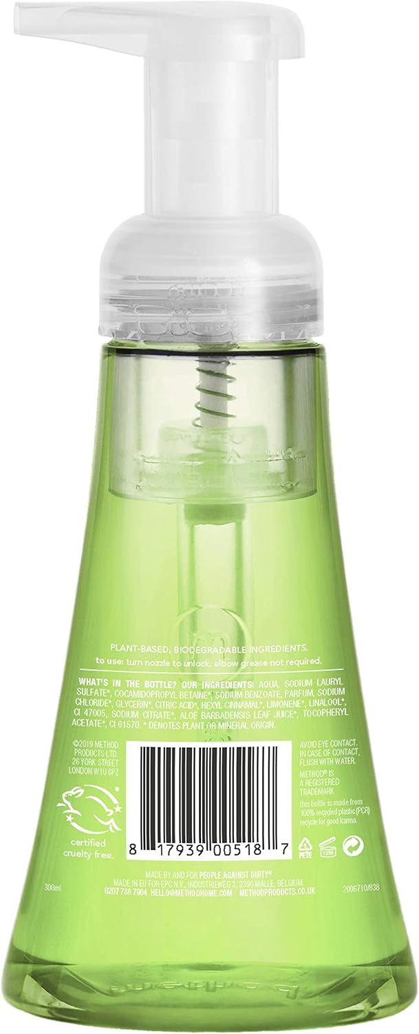 Method Foaming Hand Wash, Green Tea and Aloe, 300 ml, 300 ml (Pack of 1) - Image 3