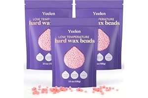BESTIENOLY Hard Wax Beads for Hair Removal: 10.6oz Waxing for Bikini Brazilian Leg Arm Eyebrow Facial Body- Refill for Home and Salon (100g/pack,3 Packs)