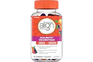 Align DUALBIOTIC PREbiotic + PRObiotic Gummies for Women & Men, Helps Support a Healthy Digestive System, Made With Naturally
