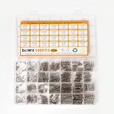 SciWil 390Pcs Small Compression Springs Kit, 28 Sizes Assorted | Coil Spring Assortment for Pen Repair, DIY Crafts, and 3D Printing. Durable 304 Stainless Steel Construction
