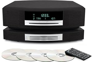 Bose Wave Music System with Multi-CD Changer - Graphite Grey (Black), Compatible with Alexa �鶹�� Echo (Renewed)