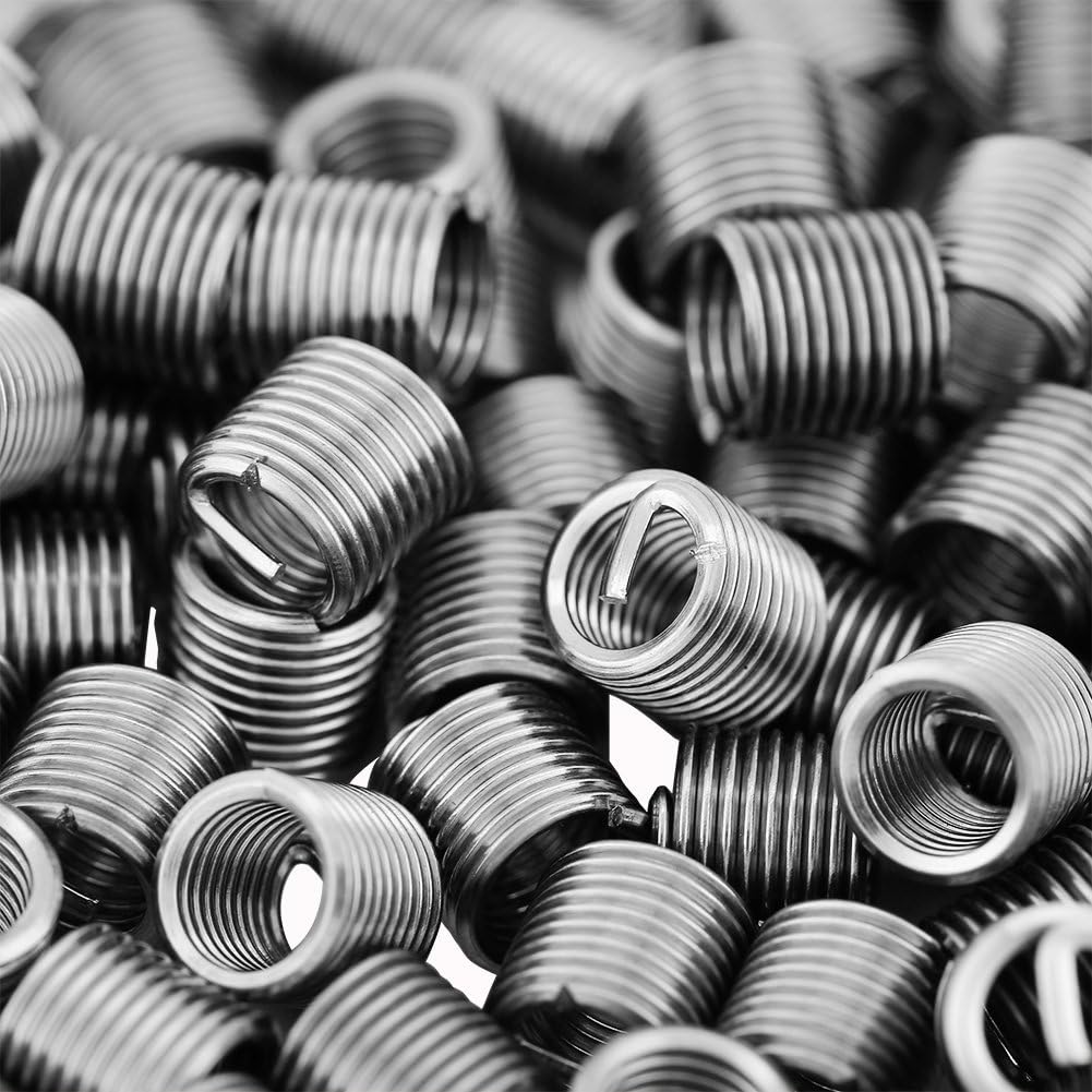 TOPINCN 100 Pcs Wire Screw Sleeve Wire, 304 Stainless Steel Thread Repair Insert Assortment Kit M5X0.8X2D - Image 5