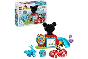 LEGO DUPLO Disney Mickey Mouse Clubhouse & Car Building Kit - Color Sorting Sensory Toy with Spinning Wheel - Toy for Toddlers, Girls, and Boys, Ages 2+ - Birthday Gift for Preschoolers - 10454