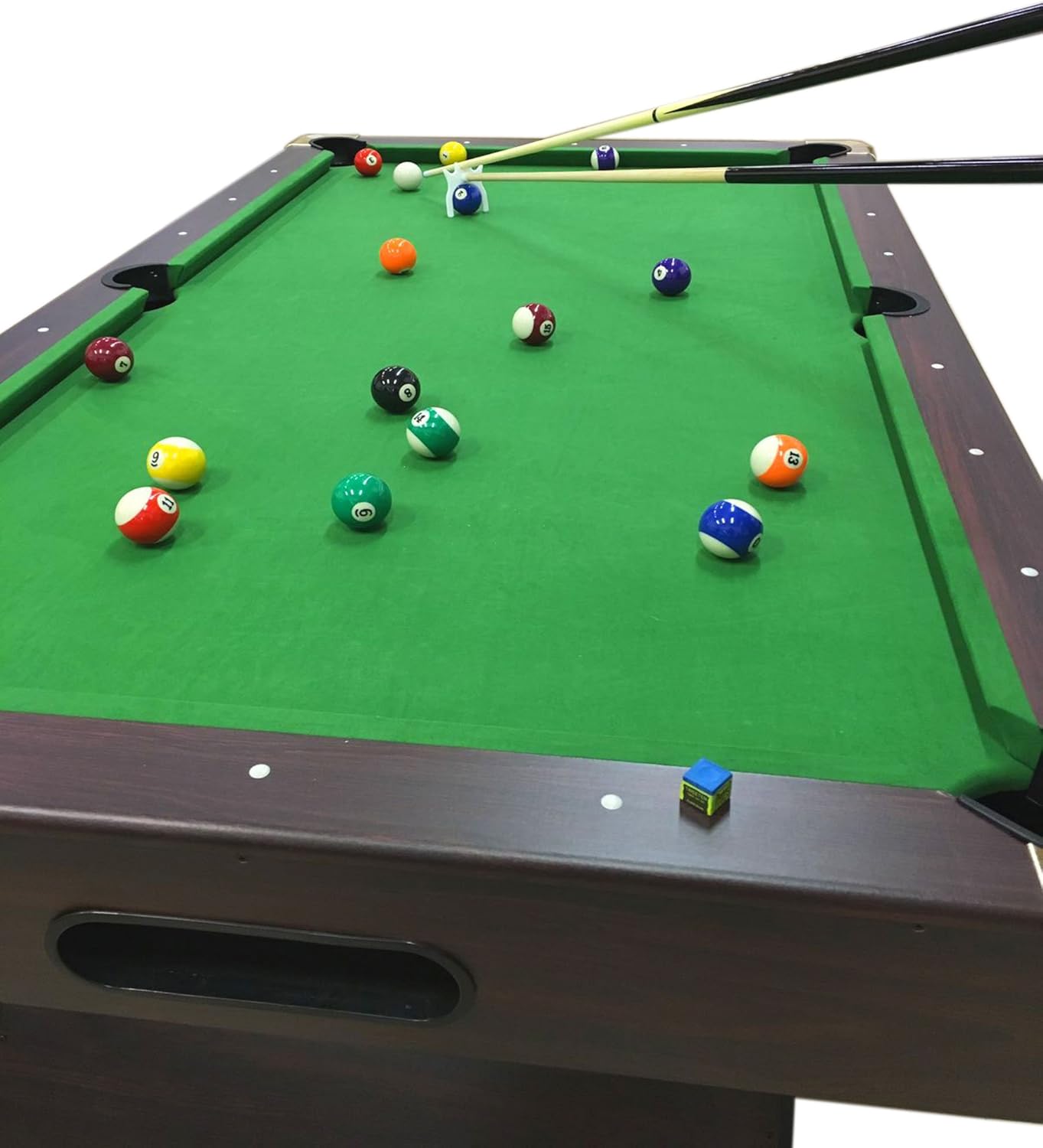 SIMBAUSA Billiard Pool Table 7' Feet Snooker Full Set Accessories Game mod. Green Season : Sports & Outdoors