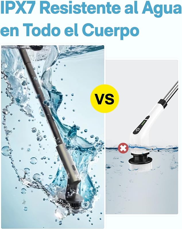 Cepillo Electrico Limpieza Hogar, 6 Cepillos Reemplazables