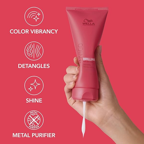WELLA PROFESSIONALS INVIGO BRILLIANCE CONDITIONER | FOR FINE/NORMAL COLORED HAIR | INTENSE COLOR PROTECTION & MAINTAINS VIBRANCY | 8.4 FL OZ