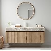 Ambrovina 48" Floating Bathroom Vanity with Sink, Modern Plywood Bathroom Storage Cabinet with Drawer and 2 Doors, Gray Sinte