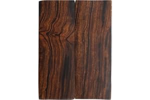 IECAP LLC 1 Pair Bookmatched Ironwood Knife Handle Scales – Natural Wood Knife Scales – Knife Scales for DIY Crafts – Ironwood Knife Handle Material (5 x 1.75 x 0.5 inches)