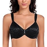 Lemorosy Women's Minimizer Bra Full Coverage Unlined Underwire Comfortable Everyday Bras Plus Size