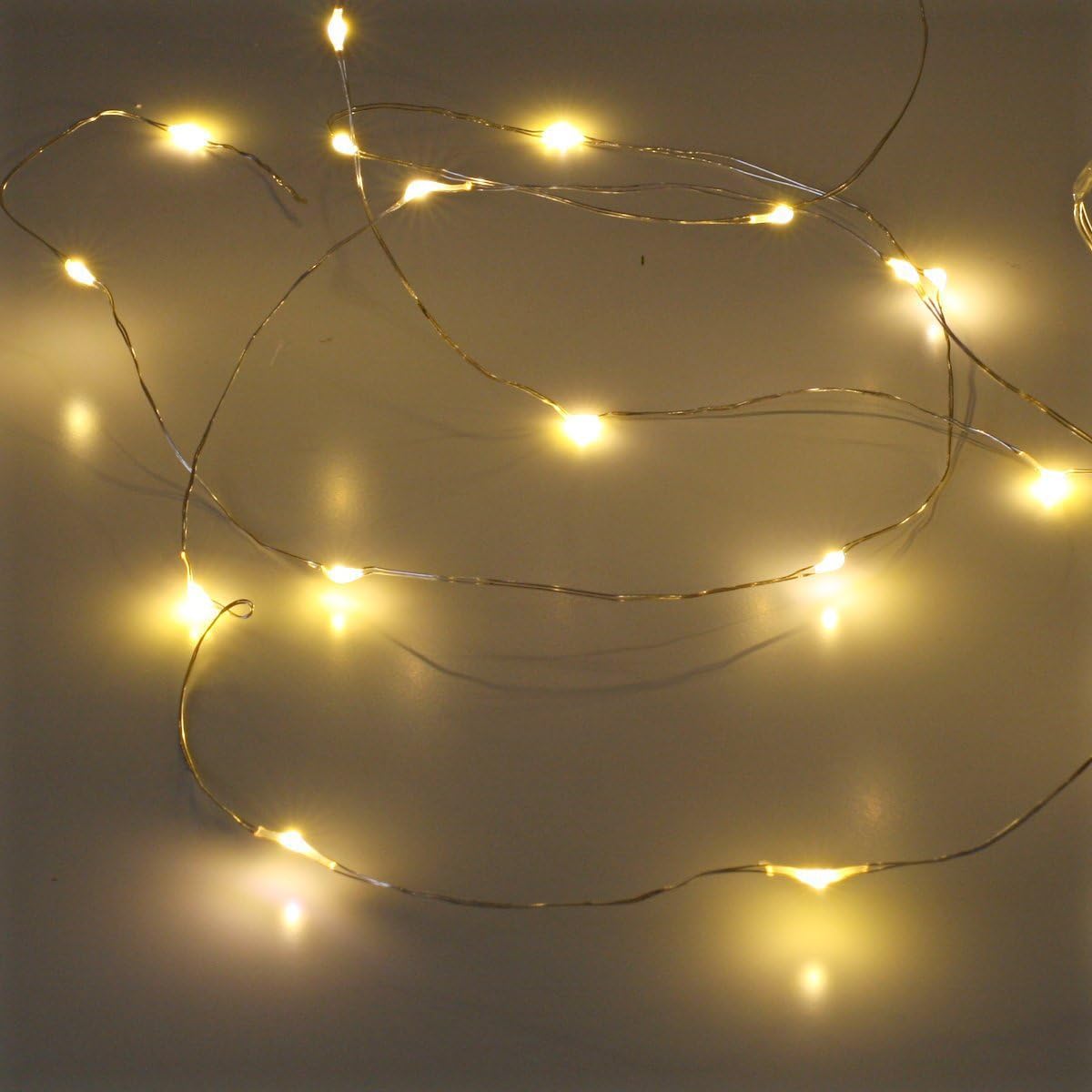 Sanniu Led String Lights, Mini Battery Powered Copper Wire Starry Fairy Lights, Battery Operated Lights for Bedroom, Christmas, Parties, Wedding, Centerpiece, Decoration (5m/16ft Warm White) : Garden & Outdoor