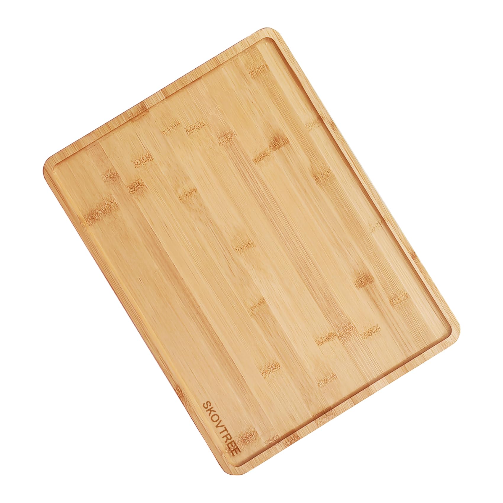 Photo 1 of Skovtree Bamboo Serving Tray, Food Tray for Eating and Serving Coffee, Tea, 15.8x11.8 Inch