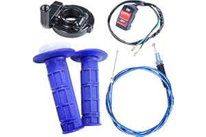 HOOUP 22mm Throttle Cable Grips Assembly for 110cc 125cc SSR Coolster Apollo CRF50 Roketa Pit Dirt Bike Coleman CT100U CC100X CT200U BT200X Motovox MBX10 MBX11 Baja Doodle Bug DB30 Mini Bike