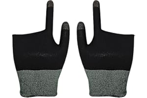 TaoYu Mobile Game Finger Gloves, Mobile Gaming Gloves, Anti-Sweat Breathable Seamless Touchscreen Finger Covers, Highly Sensitive Silver Fiber Material for Phone Games Controllers