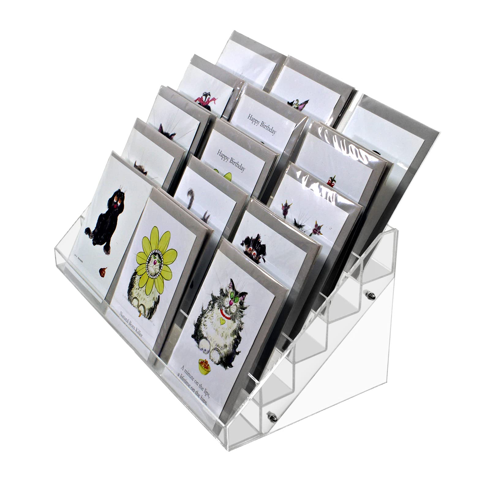 Display StandsAcrylic Card Display Multipurpose Merchandiser 41.5cm G601 Clear