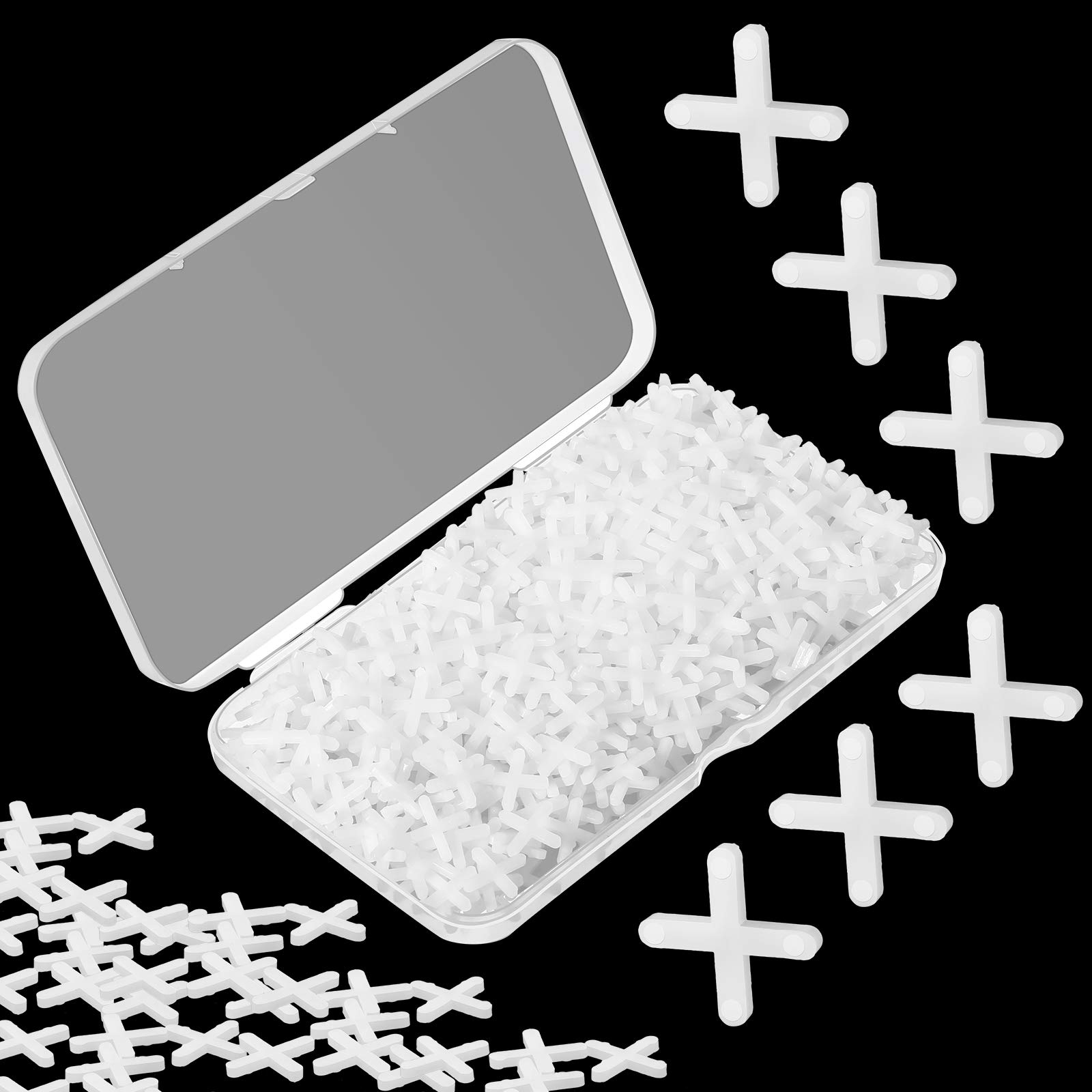 Photo 1 of Honoson 500 Pieces Wide Tile Spacers Tiles Leveler Spacers Replaceable Levelers Wall Floor Cross for Ceramic Tile and Stone Installation(1/8 Inch)