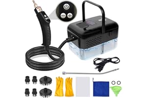 FOANDBEVI Handheld Steam Cleaner with Handle Button Control, 2500W High Pressure Steamer for Cleaning Car, 15 in 1 Multi-Purpose Portable Steam Cleaner for Home Car Upholstery Cleaning Tools