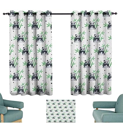 Amazon Com Sanring Asian Door Curtains Adorable Cartoon Panda