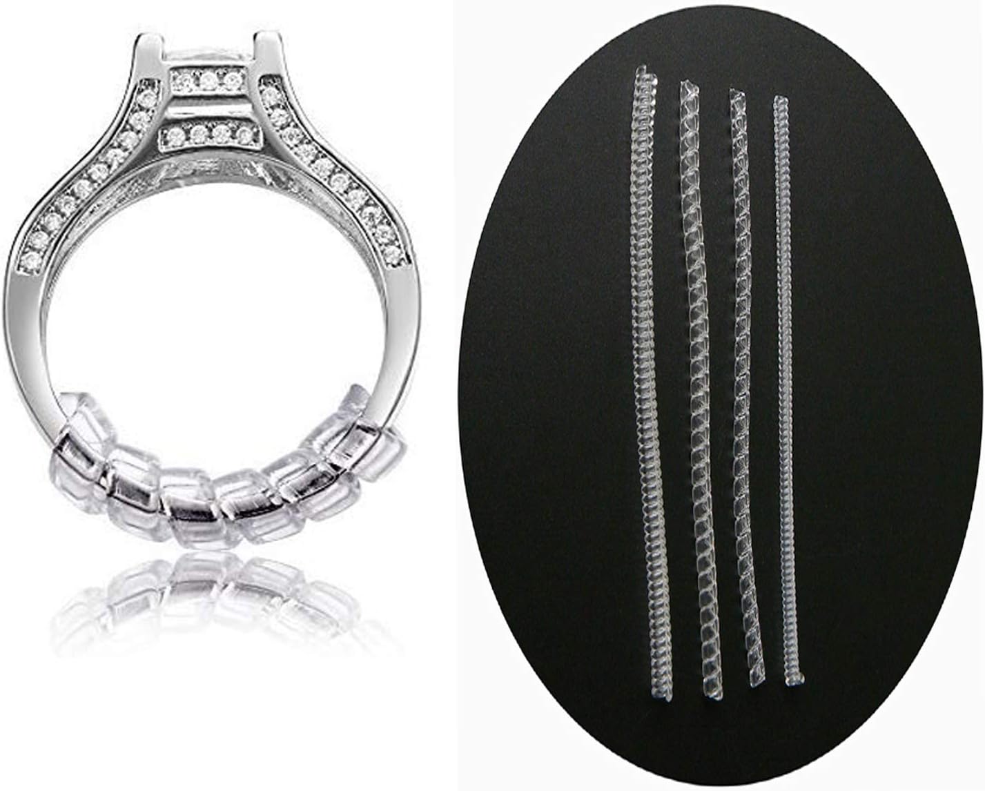 Ring Size Adjuster for Loose Rings,12 PCS 4 Size Silicone