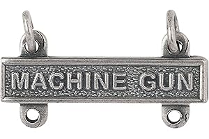MEDALS OF AMERICA EST. 1976 Army Machine Gun Qualification Bar Silver Oxide Finish